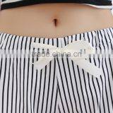 2016 Wholesale Sexy Tight Womens Polyester Gym Workout Shorts Adult Stripe Shorts thumbnail-4