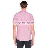 OEM Factory Price Pink Color New Stylish Mens Short Sleeve Shirts thumbnail-3