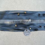 sliced leather bracelet, wide Leather Cuff - crystal Charm Bracelet, Multi Strap Bracelet, wrapped leather bracelet with charms