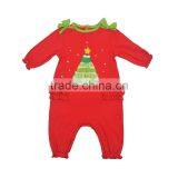 Ruffles Girls Romper Baby Girl Christmas Long Sleeve Bubble Romper thumbnail-1