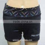China Cheap Custom Women Black Gym Wear Running Short Gym Pants thumbnail-1