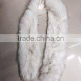 Large Size Fox Fur Collar With Tail for Lady Overcoat Winter Faux Raccoon Fur Scrafs 160cm thumbnail-4