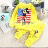 HOT SALE Spring Autumn Baby Boy Girls Print Cartoon Brand Character T-shirt+pants 2 Sets Kids Fashion Clothes Baby Sports Suits thumbnail-2