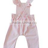 Cotton Candy Pink Bay Overalls Ruffles Romper Kids 100% Cotton Bubble thumbnail-2