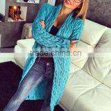 2017 New Fashion Women Knitted Sweater Coat Autumn And Winter Long Sleeve Cardigan Jacket Female Casual Outwear thumbnail-4