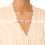 2017 OEM Long Bell Sleeves Surplice Neckline Deep Pleated Blouse thumbnail-5