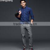 Wholesale Cheap Price High Quality Man Fashion Plaid Shirt 2016 China Manufacturers thumbnail-3