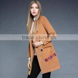 2017 Latest Designs Lady Formal Stripe Winter Long Coat for Women thumbnail-3