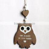 Wood Craft Hanging Cool Owl Always Be Your Friend Decoration Gifts thumbnail-1