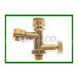 Brass Gas Stove T Connectors , Customized 3/8\
