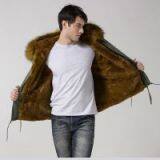 2017 New Fashion Warm Eruopean Style Good Quality Raccoon Fur Men Jacket