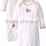100% Cotton Baby Unisex Newborn Long Sleeve Sleep Gown thumbnail-4