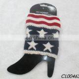 2016 Winter Knitted Fashion American Flag Leg Warmer Boot Cuffs