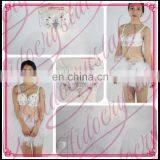 Aidocrystl Handmade Fashion Women's Feather Bra Evening Show Dancing Costumes Dancewear Feather Bra Customized thumbnail-2