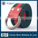 Hot-sell D-ring Mens Canvas Belts Custom Fabric D-ring Belts S02