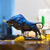 Vintage Bronze Bull Statue for Home, Fight Bull Meaning Aggressive, Fighting Spirit thumbnail-5