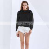 TWOTWINSTYLE Women's Sweatshirts O Neck Long Sleeve Loose For Femasle Casual Hollow Out thumbnail-3