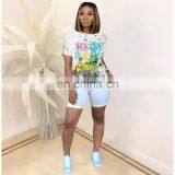 Hot Selling 2020 New Arrival Women's Casual Fashion Cartoon Placement Full Body Printed Short Sleeve t Shirts thumbnail-4