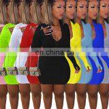 Plus Size Long Sleeve Sexy Bodycon Girls' Dresses Casual Sport Fall Short Mini Dress Women Dresses Women Casual Dresses thumbnail-2