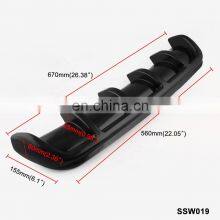 Universal Black Car Rear Bumper Body Kit Shark Chin Spoiler Lip Diffuser Trim Cover AF-ZLB04C67 thumbnail-4