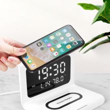 Electronic desk calendar clock wireless charger is suitable for smart phones with wireless charging function