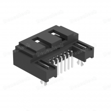 Denentech SATA 7P Male Right Angel DIP Connector