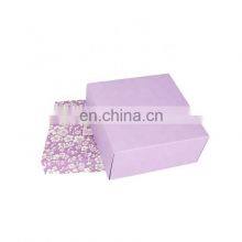 Elegant Purple 350g Cardboard Paper Box Customized Logo Foldable Box for Birthday Gift Box thumbnail-5