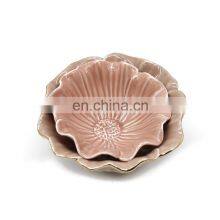 High Quality Unique Popular Home Cheap Color Petaloid Ceramic Ornaments Art Craft thumbnail-3