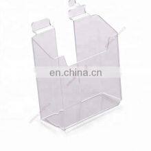 Slatwall Clear Acrylic Literature Pocket Acrylic Single Pocket Brochure Holder for Slatwall