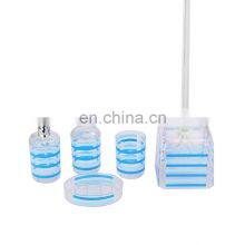 Guangzhou Supply Modern 5pcs Plastic Square Shape Complete Bathroom Hardware Set thumbnail-1