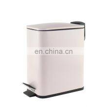 Nordic Style Rectangular Pedal Bin Home and Office Foot Pedal Bin With Thin Lid Bathroom Waste Bin thumbnail-2