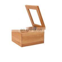 Eco Friendly Multi-purpose Living Room Premium Square Bamboo Tea Storage Box Home Storage & Organization Pantry Organizer thumbnail-3
