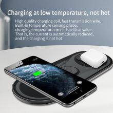 High Quality Custom Logo 3 In 1 15W 20W Wireless Charging Pad For Iphone 14 13 12 11 thumbnail-4
