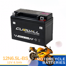 12V Lead Acid 12N6.5L-BS Rechargeable Motorcycle Battery thumbnail-1