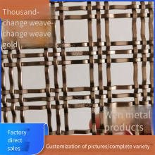 Customized Fine - Textured Woven Protective Mesh, Luxury Mesh Screen Partition, Modern Stainless - Steel Ceiling and Curtain Wall for Hotels thumbnail-2