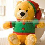Soft Toy Bear Wearing Christmas Hat and Clothes/Gift Toy Bear for Christmas /Stuffed Toy Bear in Clothes thumbnail-1