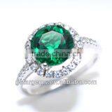 925 Stering Silver Created Emerald Set Hot Gemstone Jewelry Hong Kong Wholesale thumbnail-1