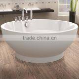 Chinese Round Shaped Solid Surface White Acrylic Bathtub thumbnail-4