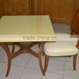 Square shape marble top restaurant table and wooden restaurant chair XT0780