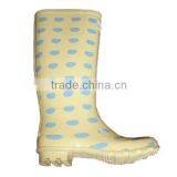 Cute Dot Print Plain Rubber Boots Women,durable Antiskid Rain Shoes Girls,safe Customized Gum Boots Hot Sale thumbnail-1