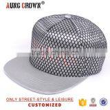 Flat Brim Plain Snapback Hat 5 Panels thumbnail-4