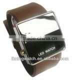 NEW design mirror face silicone strap led digital watch