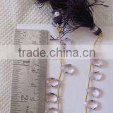 Faceted Almond Beads Pink Amethyst