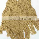 High Quality Fashion Lady Hot Sale Thick Poncho Knit Ponchos OEM Factory thumbnail-2