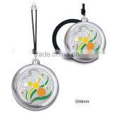 Unique Design Folded Makeup Mirror Shine Crystal Pocket Mirror Decorative Craft thumbnail-2