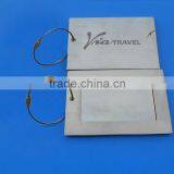 metal travel luggage bag name address label tag holder