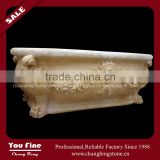 High Quality Home Used Beige Marble Cheap Free Standing Bathtub