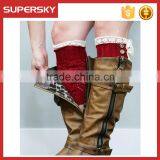 A-20 Lace Knit Boot Cuff Socks Knitting Lace Boot Cuff Lace Crochet Boot Cuffs thumbnail-1