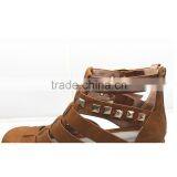 Women Spike Shoes Studded Rivet High Top Flat Shoes thumbnail-3