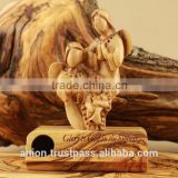 Olive Wood Composition Praying Angels Holy Land